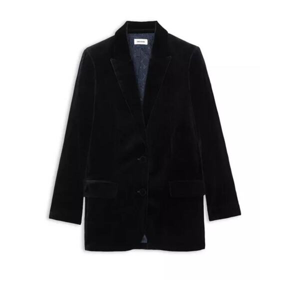 B59 Zadig & Voltaire Blazer Womens Small Velvet First Lady Corporate Baddie - Picture 1 of 11